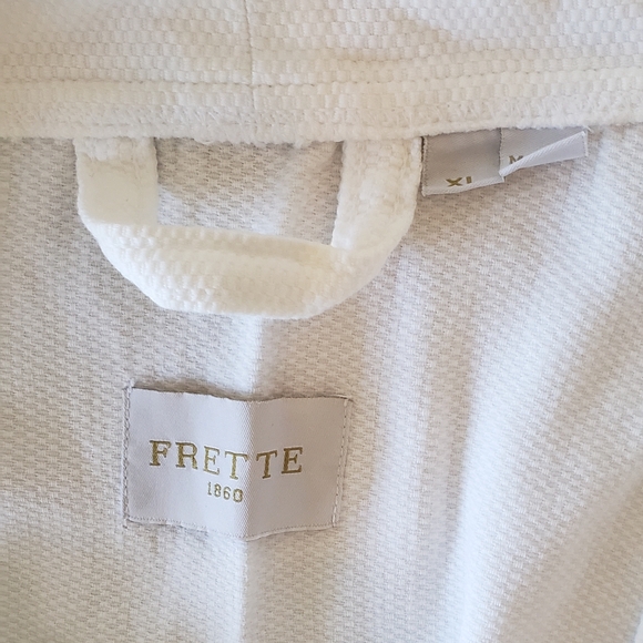 Frette white waffel weave kimono robe, size XL - Picture 5 of 8